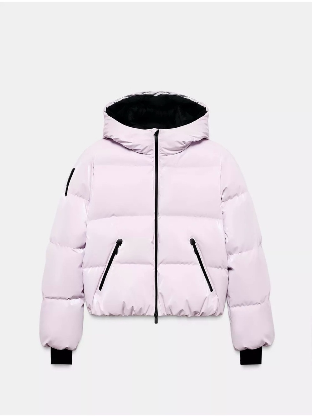 Zara SKI COLLECTION Pink Puffer Jacket w/ Anorak Recco Technology